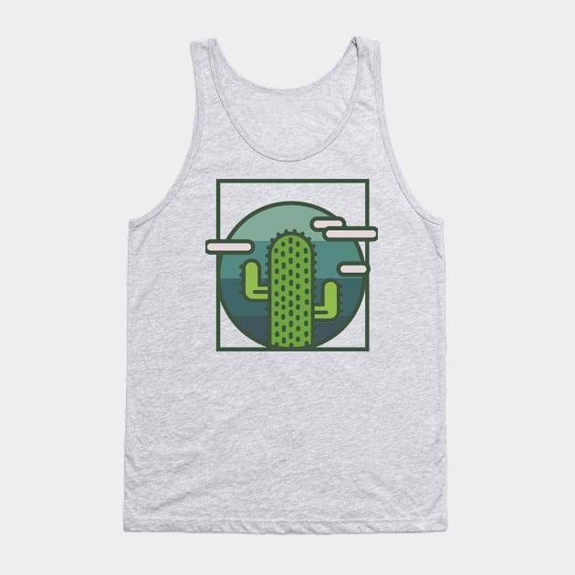 Vintage Cactus Flower Desert Types Tank Top by ChristianShirtsStudios